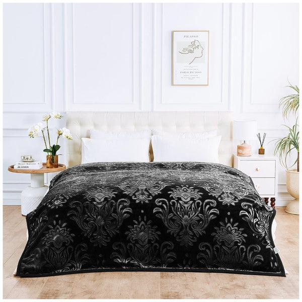 GC Harlow Damask Embossed Heavy Blanket – 4kg