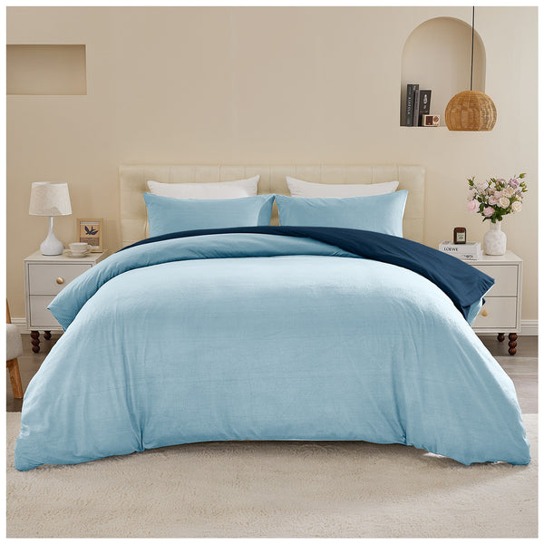 GC Soft Touch Plain Reversible Duvet Cover Set