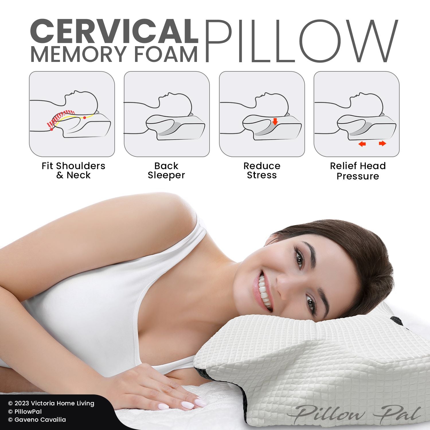 Ergonomic Cervical Memory Foam Pillow