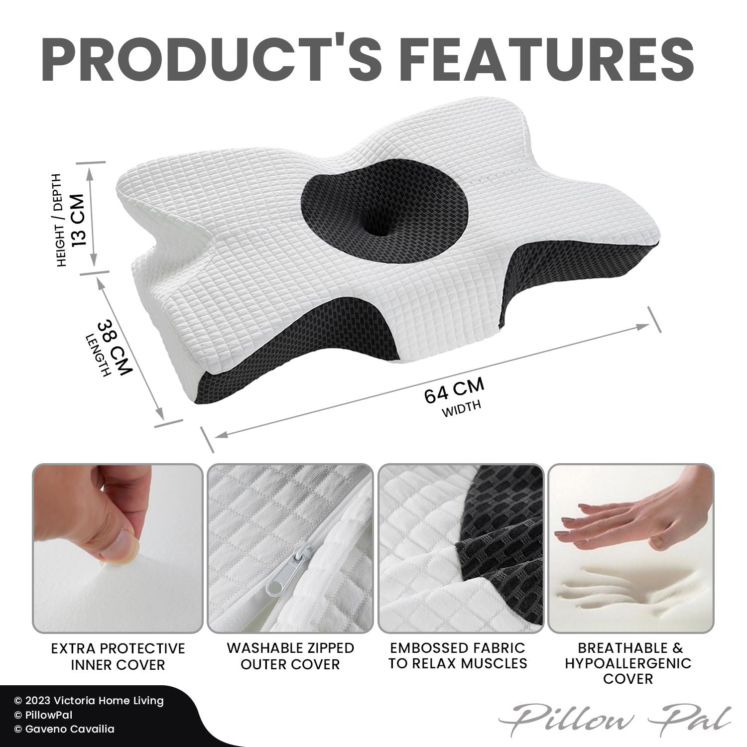 Ergonomic Cervical Memory Foam Pillow