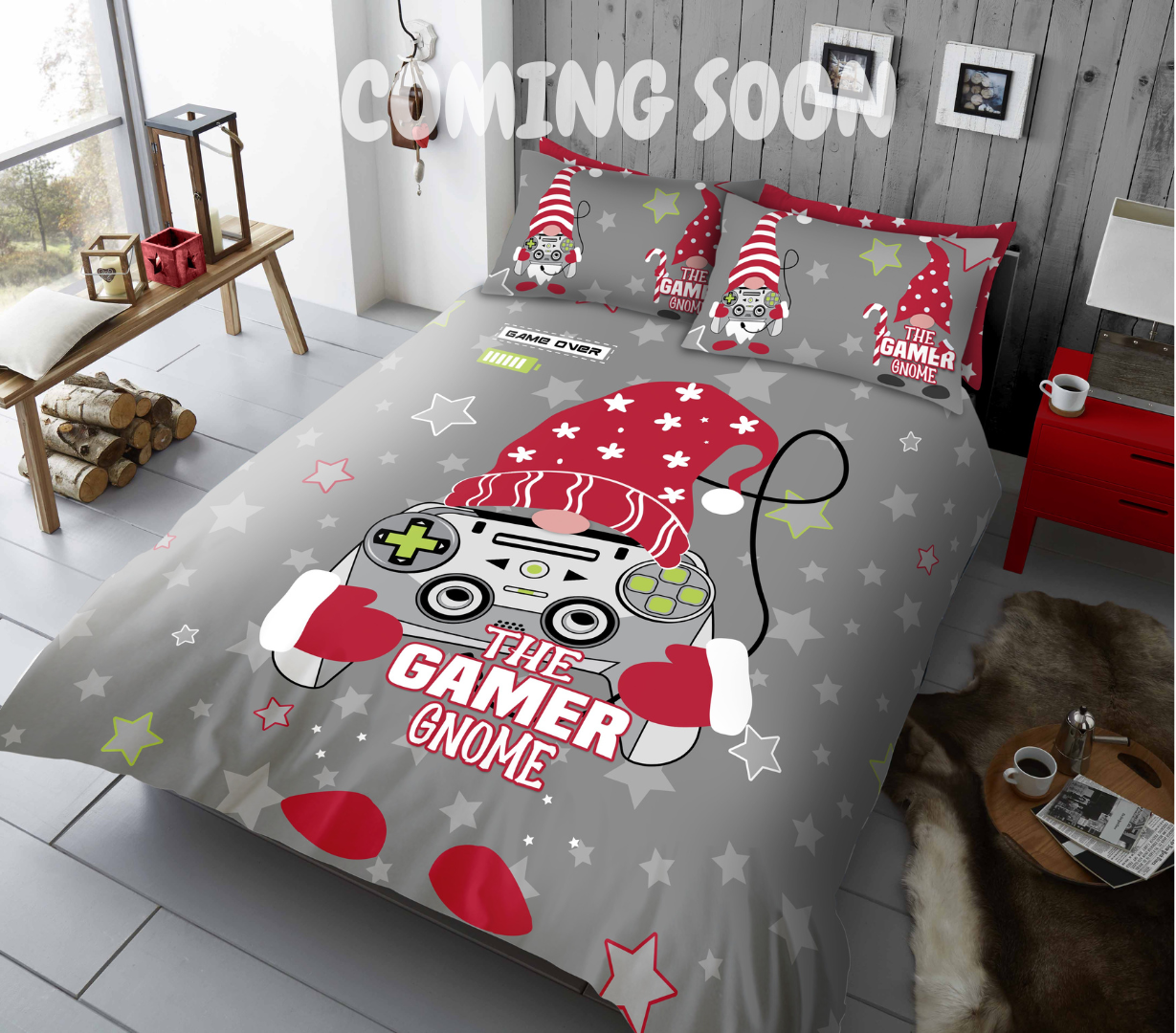 The Gamer Gnome Duvet Cover