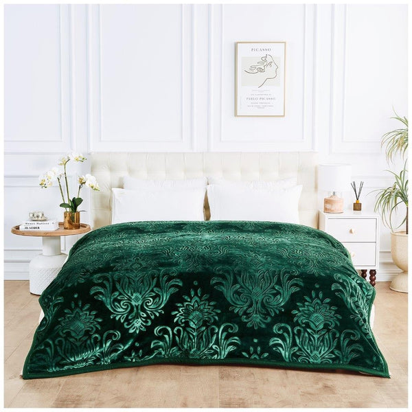 GC Harlow Damask Embossed Heavy Blanket – 4kg