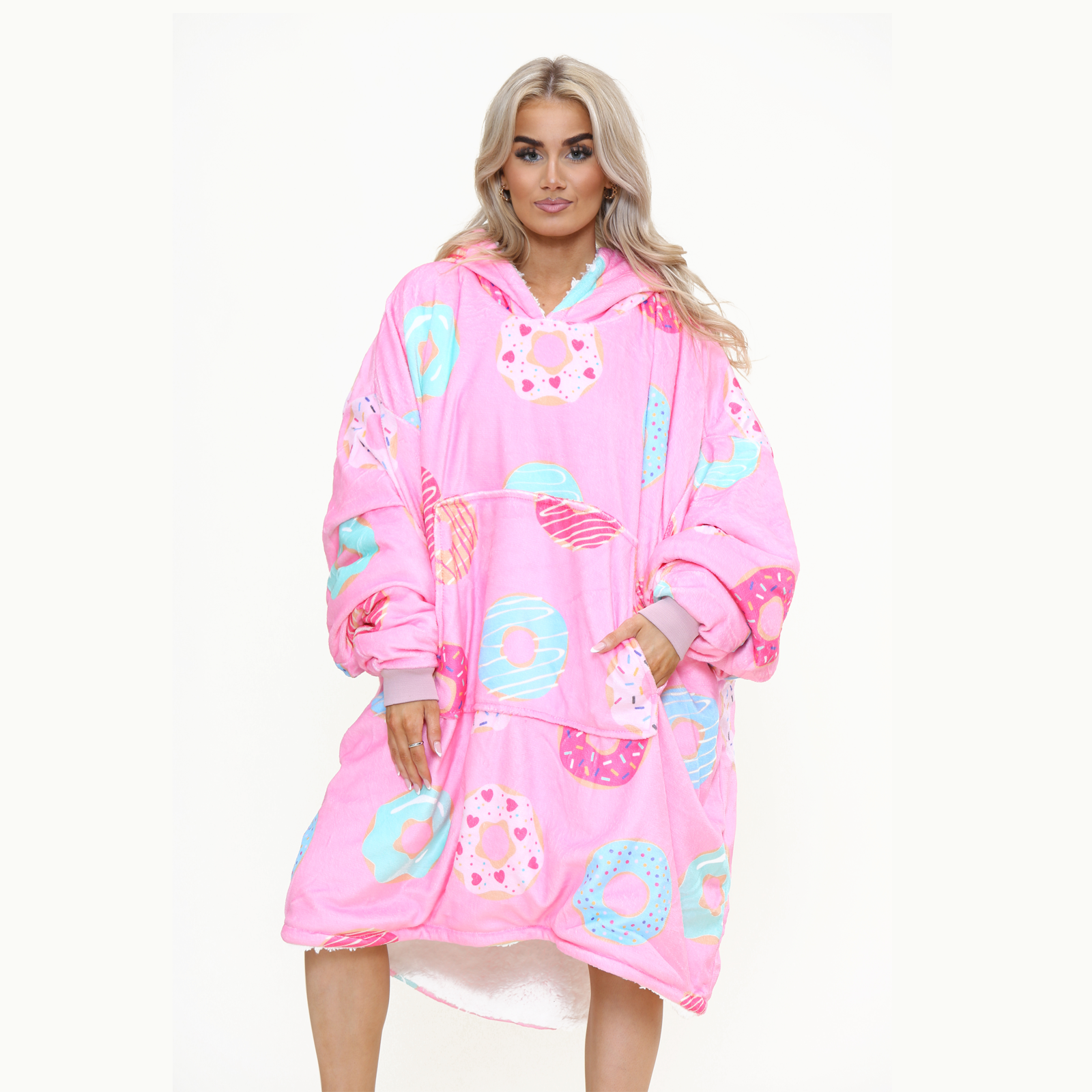 Doughnut Toppings Adult Pink Hoodie