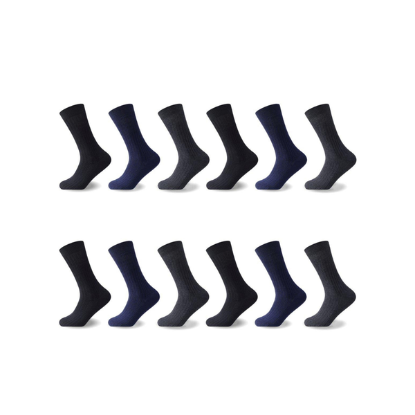 GC Men's Essential Cotton Socks – 12 Pack