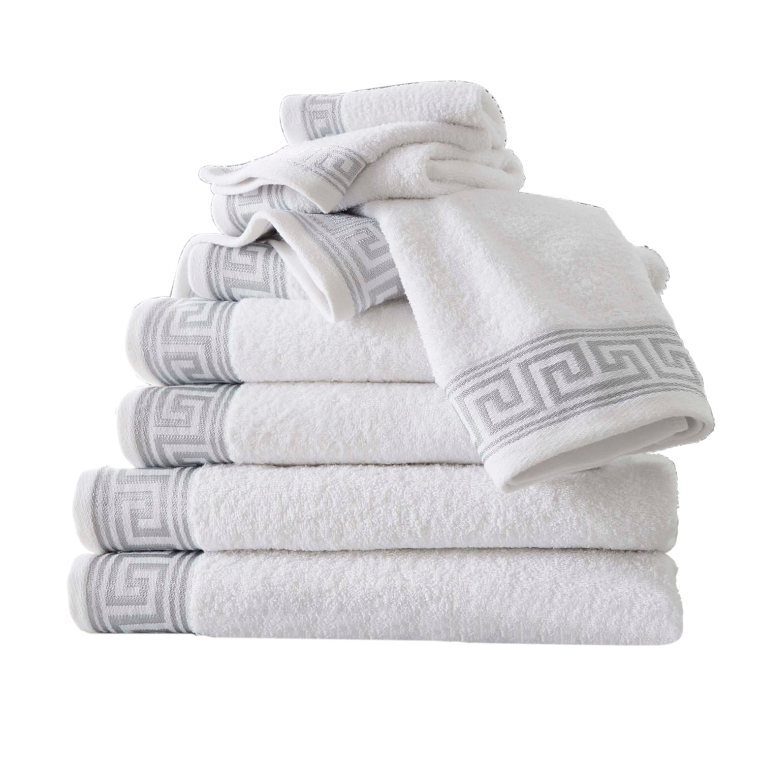 Greek EMB Bath Sheet Set