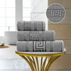 GC Greek Border Cotton Towels – Soft Absorbent Bathroom Towel Collection