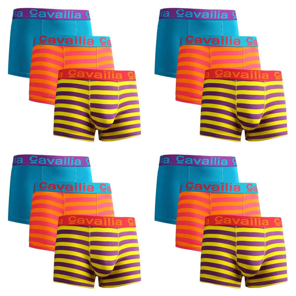 GC Men's Relaxed Fit Cotton Boxer Shorts – 12 Pack