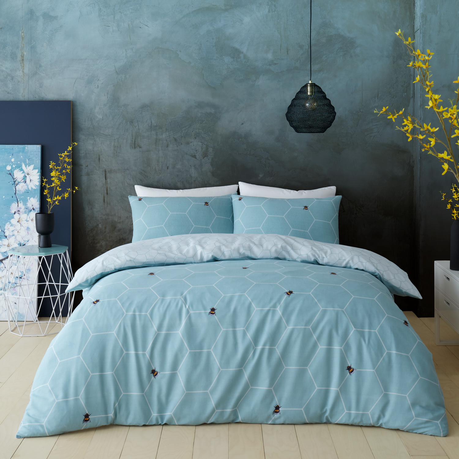 Honey Bee Happy Duvet Cover Set