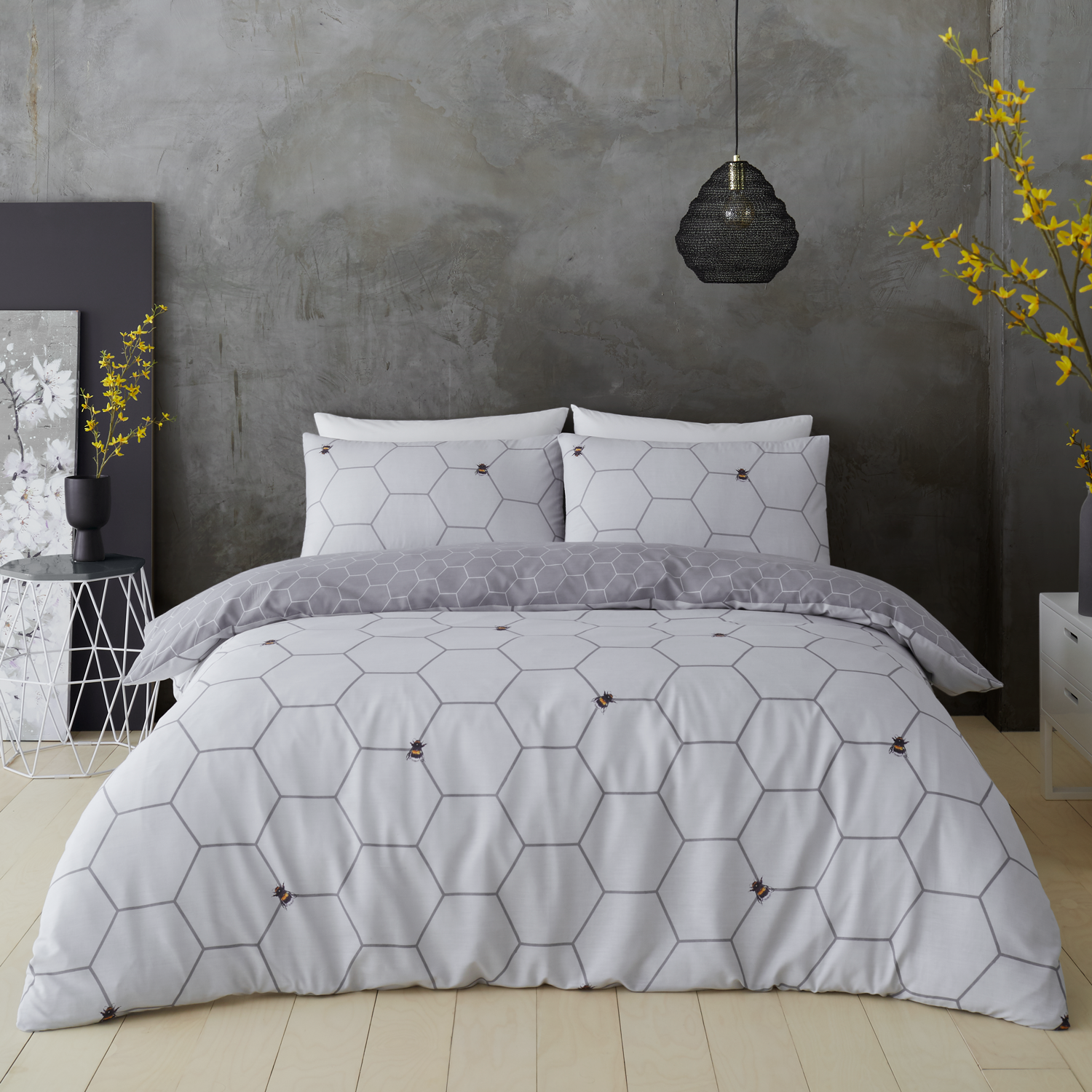 Honey Bee Happy Duvet Cover Set