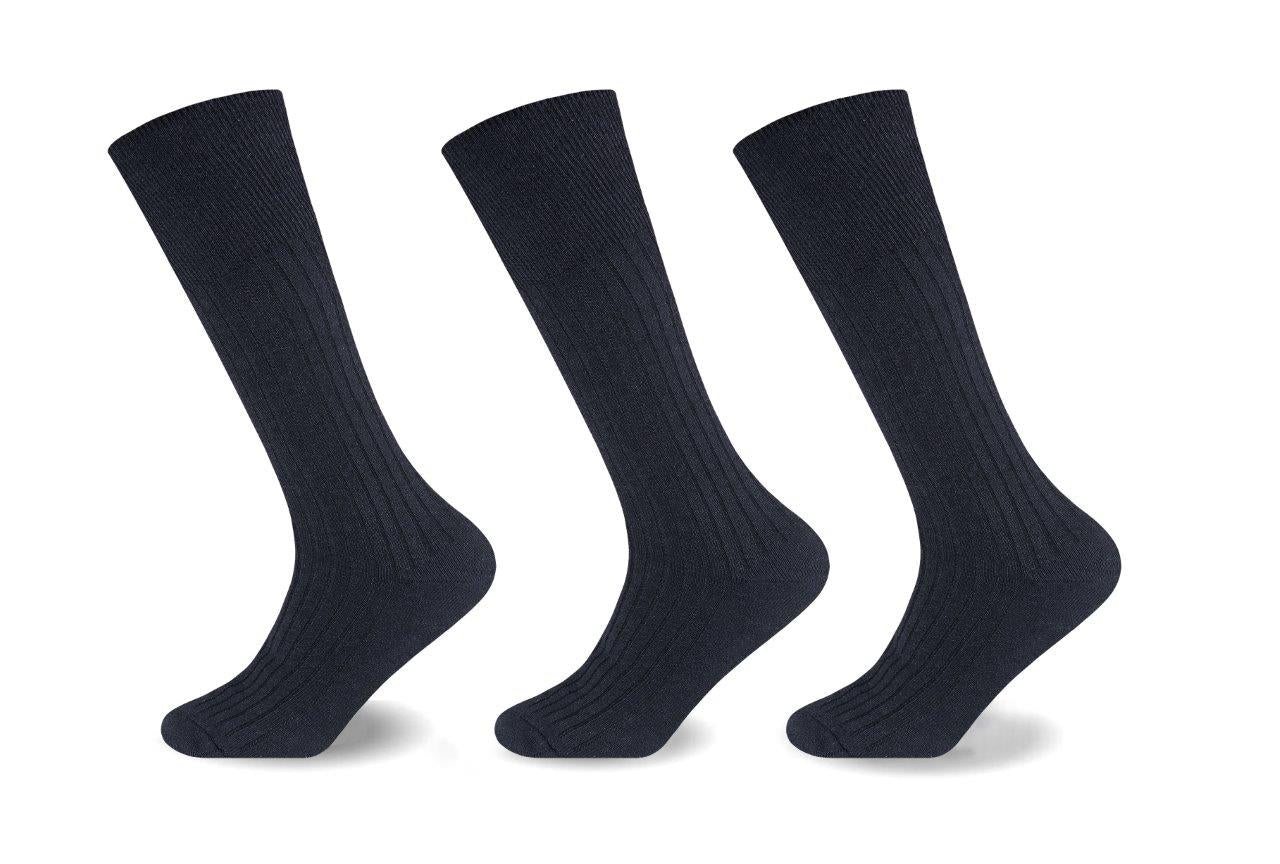 12PK MENS 100% COTTON RICH LONGHOSE SOCKS