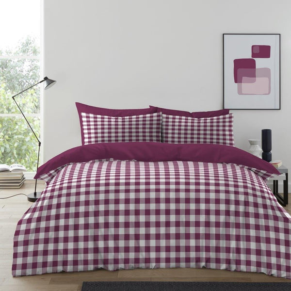 GC Gingham Moor Easy Care Duvet Cover Set