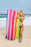 GC Rainbow Stripe Sand-Free Beach Towel – 1 Pack