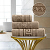 GC Greek Border Cotton Towels – Soft Absorbent Bathroom Towel Collection