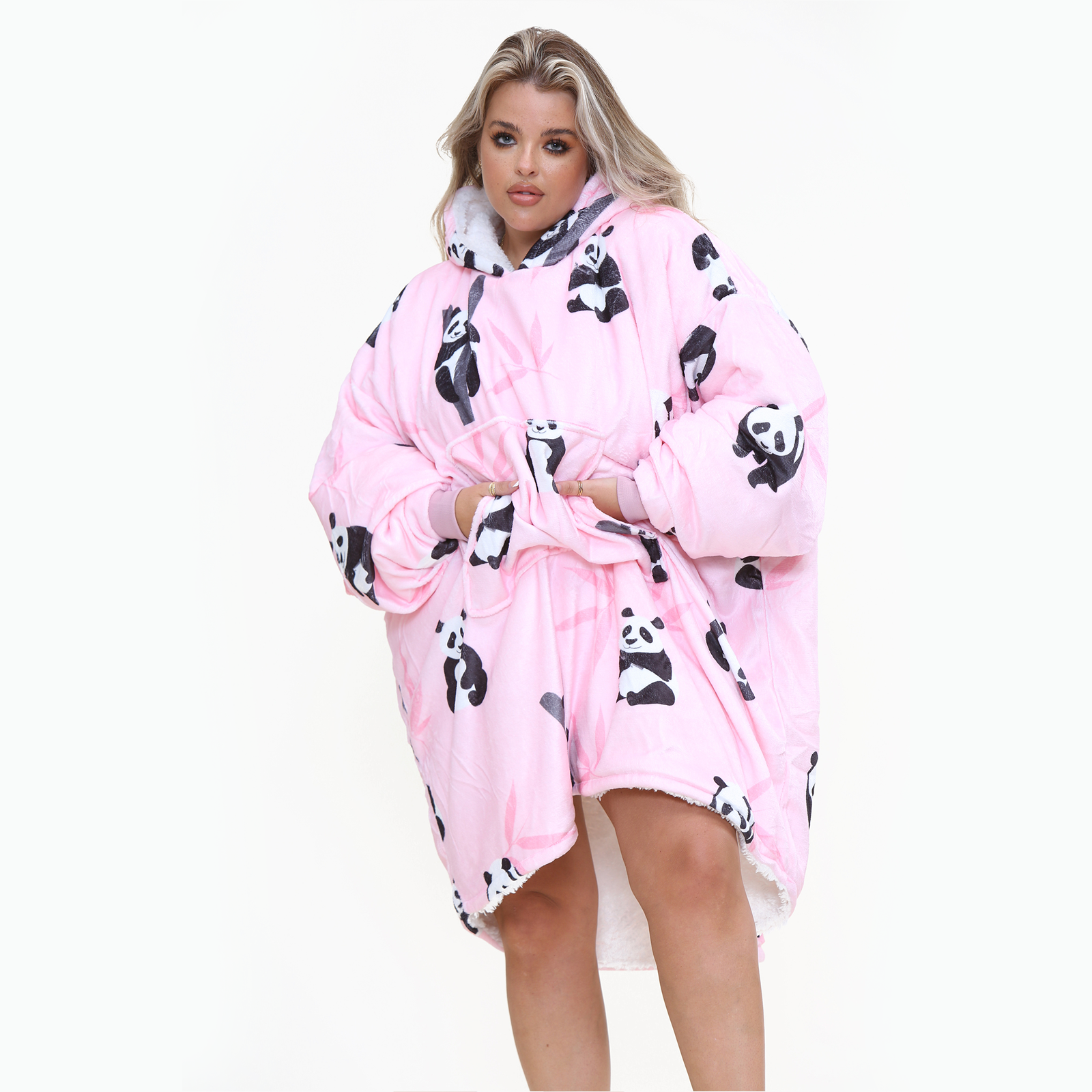 Panda Adult Pink Hoodie