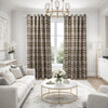 GC Woven Check Blackout Ready-Made Curtains