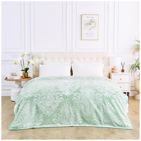 GC Harlow Damask Embossed Heavy Blanket – 4kg