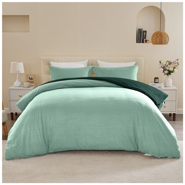 GC Soft Touch Plain Reversible Duvet Cover Set