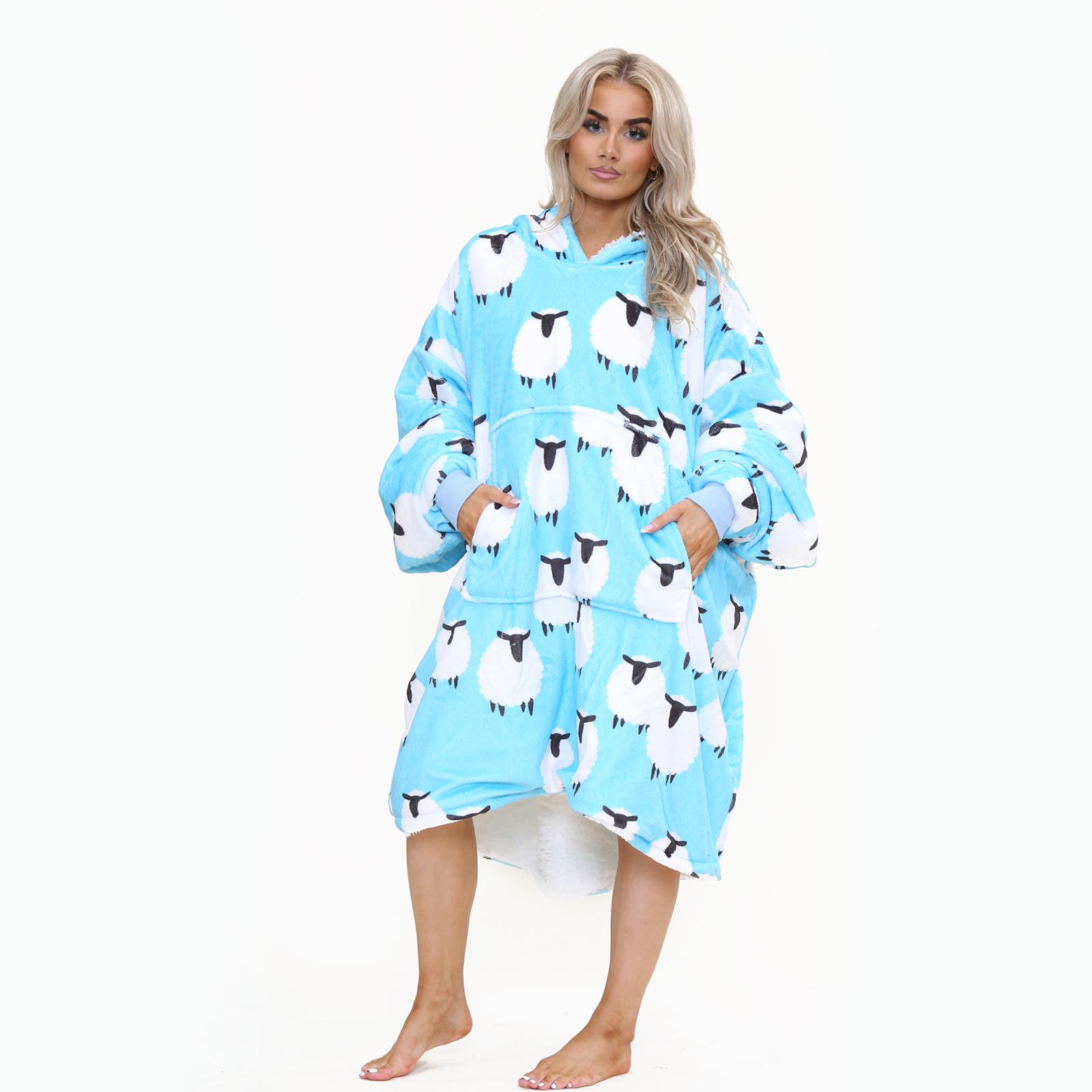 Sheep Adult Blue Hoodie