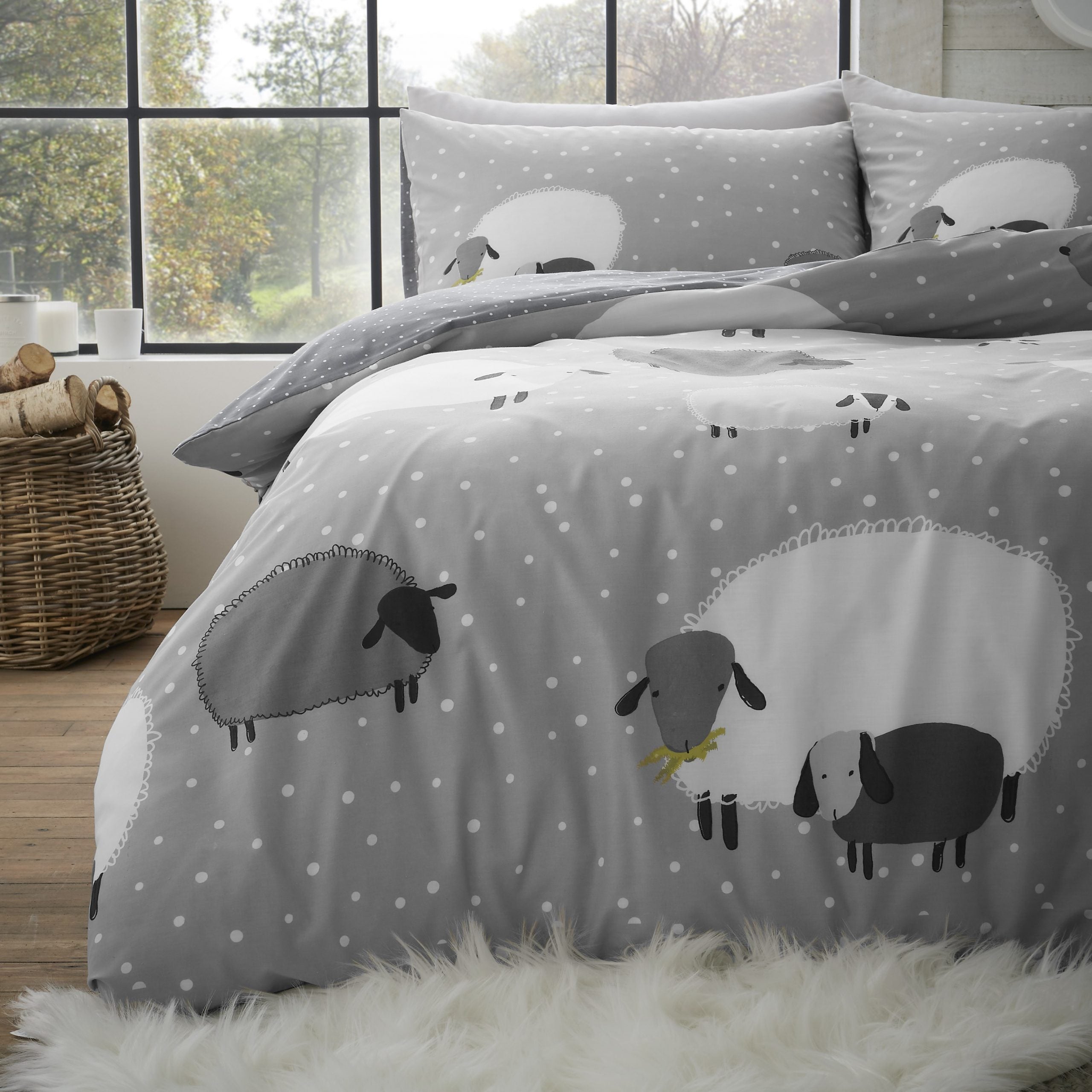 Sheep Printed Duvet Set