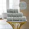 GC Greek Border Cotton Towels – Soft Absorbent Bathroom Towel Collection