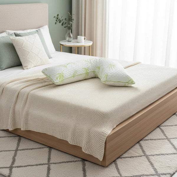 Bamboo Memory Foam V-Shape Pillow