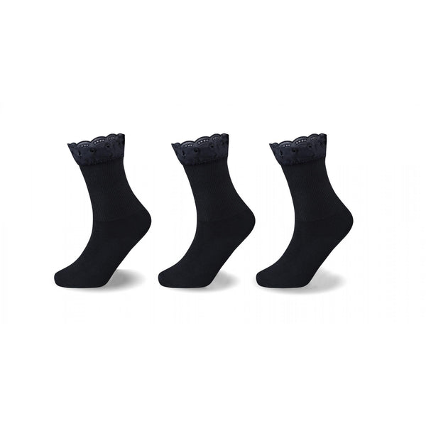 GC Girls Lace Trim Socks – 12 Pack