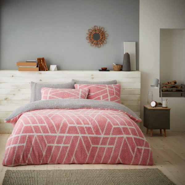 GC Luxury Teddy Geometric Duvet Cover Set