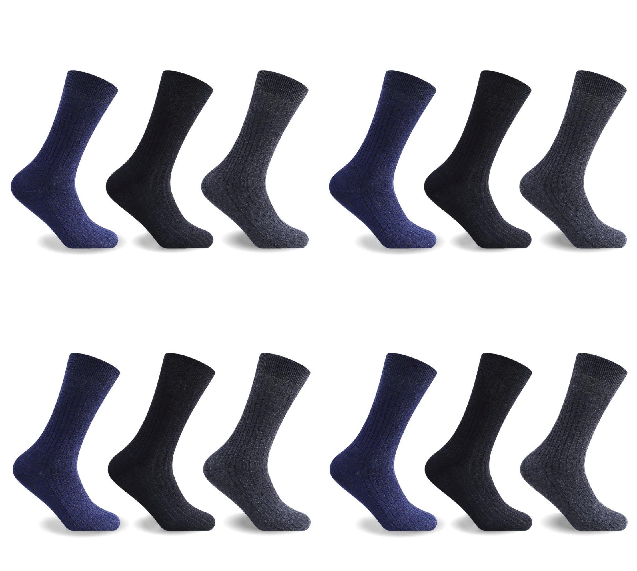 12pack Mens 100% Cotton Socks