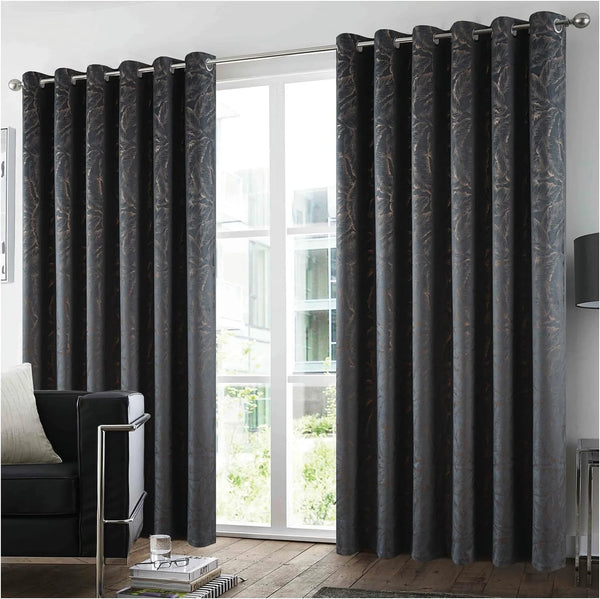GC Fresco Printed Velvet Ready-Made Curtains