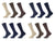 12pack Mens 100% Cotton Socks