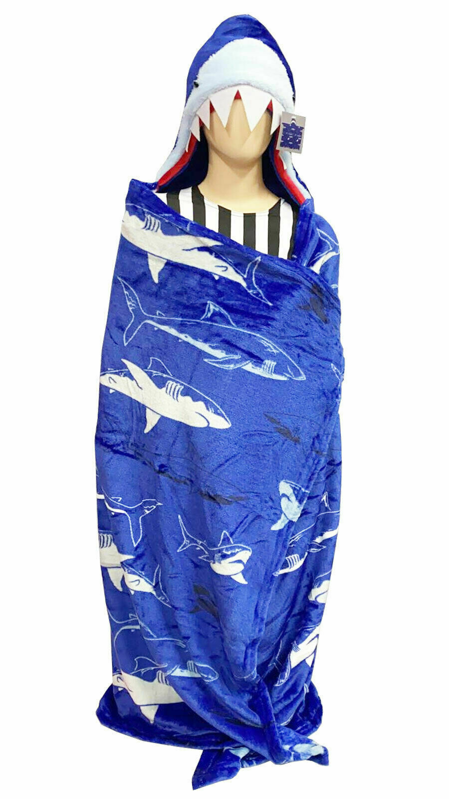 Printed Hooded Blanket Shark