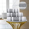 GC Greek Border Cotton Towels – Soft Absorbent Bathroom Towel Collection