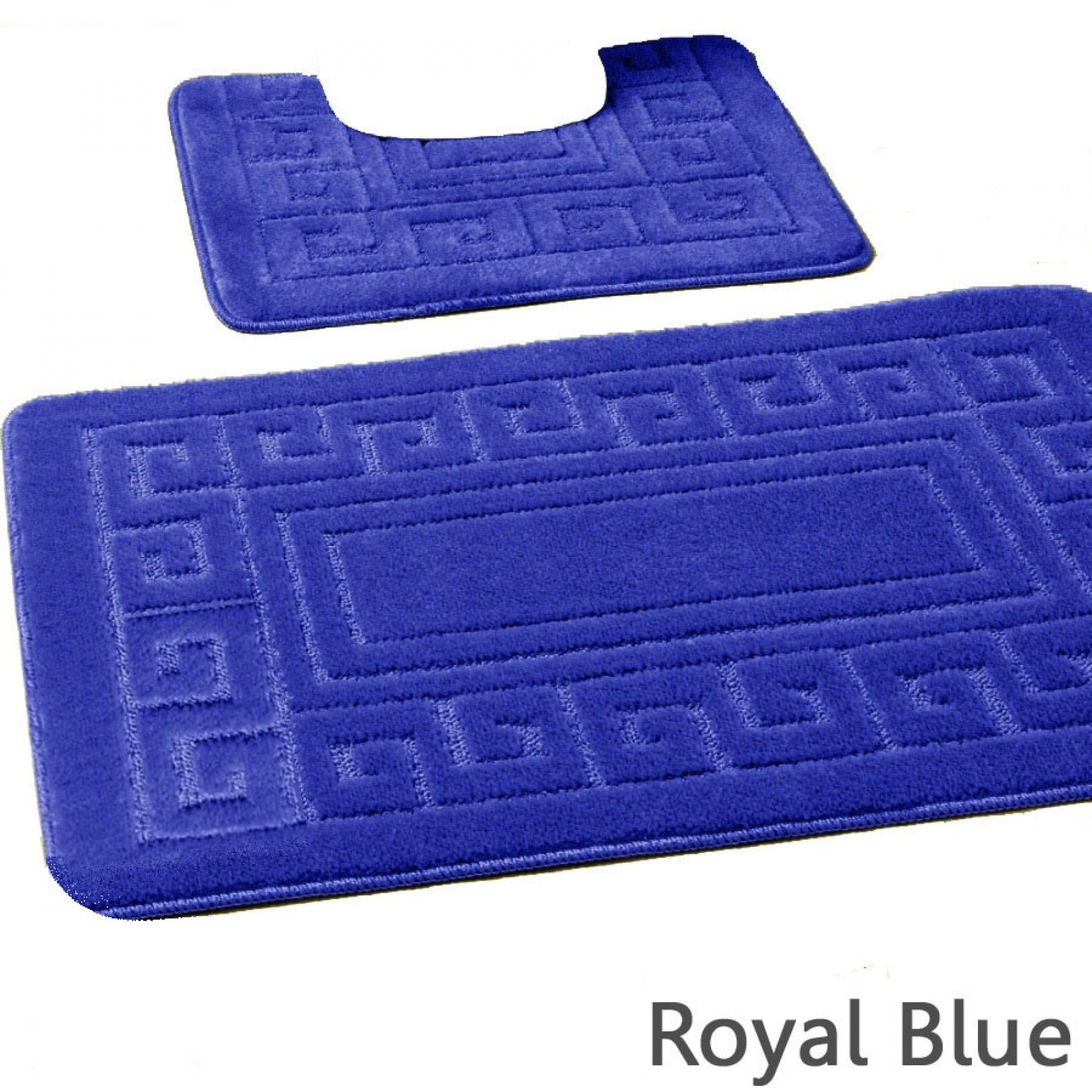 42070146 2pc hanger pack greek bath mat royal blue 15 pcs 1 3